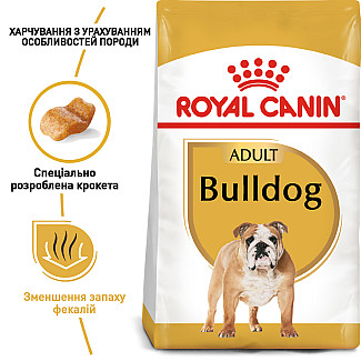Royal Canin Bulldog Adult (Роля Канин Больдог Эдалт) сухой  корм для взрослых собак породы английский бульдог от 12 месяцев, 12 кг