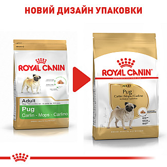 Royal Canin PUG ADULT сухой корм для взрослых собак породы мопс от 10 месяцев, 1.5 кг