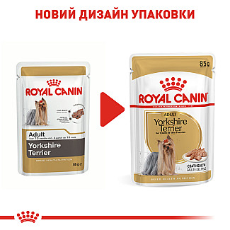 Влажный корм для взрослых собак породы йоркширский терьер Royal Canin Yorkshire Terrier паштет, 85 г