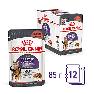 Royal Canin Appetite Control в соусе для кошек склонных к высокому потреблению корма , 85 г