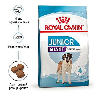 Сухой корм для цуценят гігантських порід Royal Canin Giant Junior, 15 кг