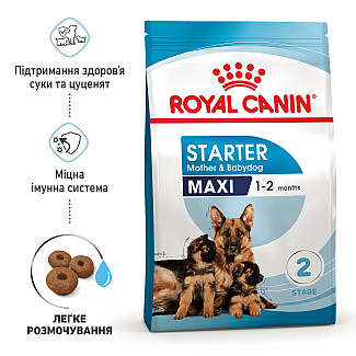 Сухий корм для вагітних і годуючих та цуценят великих порід Royal Canin Maxi Starter, 4 кг