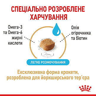 Сухий корм для літніх собак породи йоркширський тер`єр Royal Canin Yorkshire Terrier Ageing 8+ , 1.5 кг
