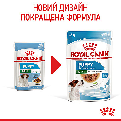 Консервы для щенков малых пород  Royal Canin Puppy Mini  в соусе