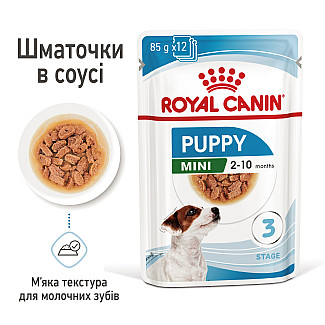 Royal Canin Mini Puppy (Роял Канин Мини Паппи) влажный корм для щенков в возрасте c 2 до 10 месяцев, 85 г