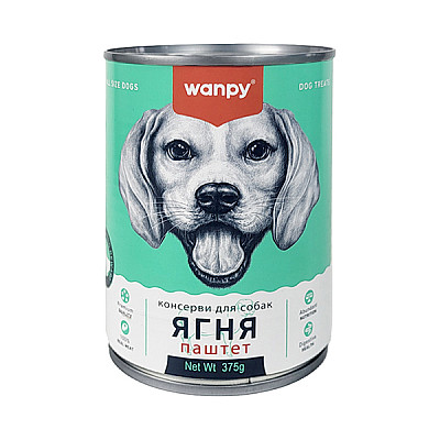 Вологий корм (паштет) для собак Wanpy Beef Ванпі ягня