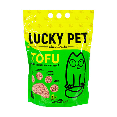 Наполнитель Lucky Pet из тофу для кошачьего туалета с ароматом лаванды