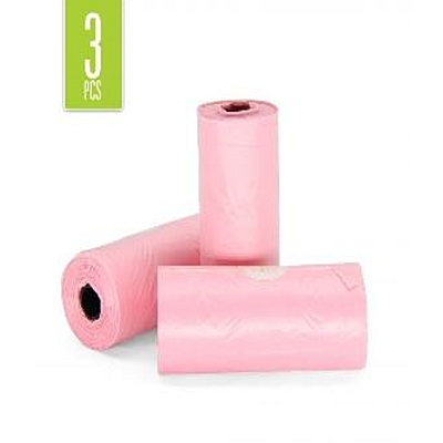 Пакеты для фекалий Nunbell (розовые)