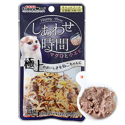 Консерва для котів CattyMan Tuna Bonito Shrimps Кеттімен тунець макрель креветки в желе