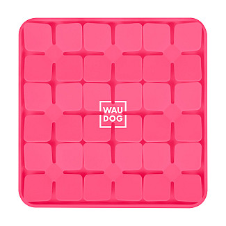 Килимок для пошуку корму Waudog Silicone, 205х205х17 мм, рожевий