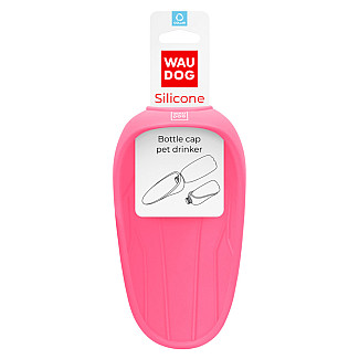 Поилка-насадка на бутылку WAUDOG Silicone 165 х 90 мм, розовый