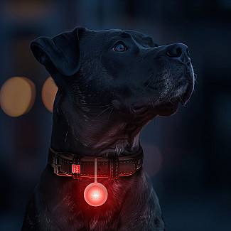 Фонарик для собак и кошек WAUDOG LED, в светящемся силиконовом чехле USB, Д 37 мм