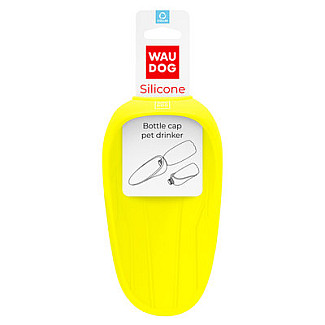 Поїлка-насадка на пляшку WAUDOG Silicone 165 х 90 мм, жовтий