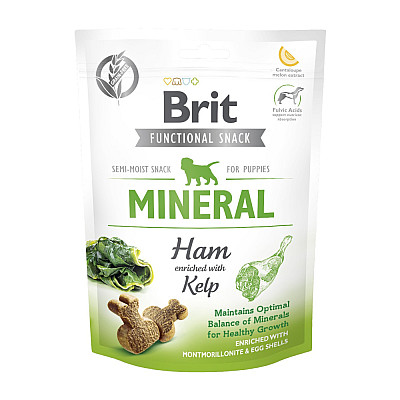 Функціональні ласощі для цуценят Brit Care Functional Snack Mineral Ham з шинкою