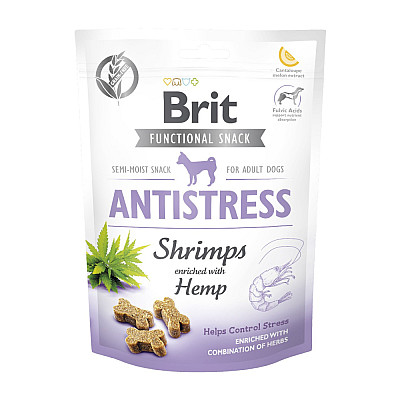 Функціональні ласощі для собак Brit Care Functional Snack Antistress Shrimps з креветками