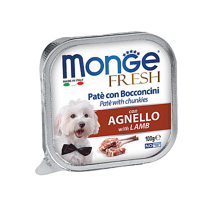 Вологий корм Monge Dog Fresh Agnello для вимогливих дорослих собак зі смаком ягнятини