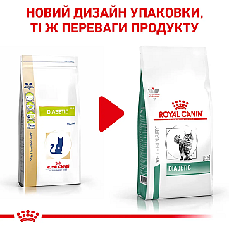 Лікувальний корм для кішок Royal Canin Diabetic при цукровому діабеті, 1.5 кг