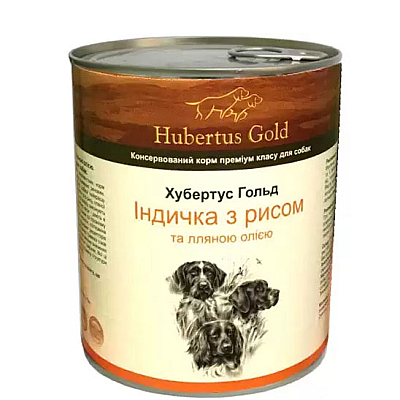 Вологий корм для собак Hubertus Gold Індичка і рис