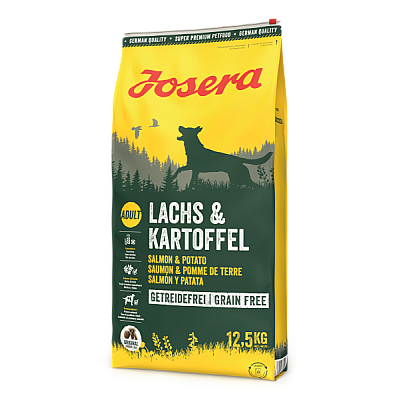 Сухий беззерновий корм для дорослих собак Josera Lachs Kartoffel з лососем і картоплею