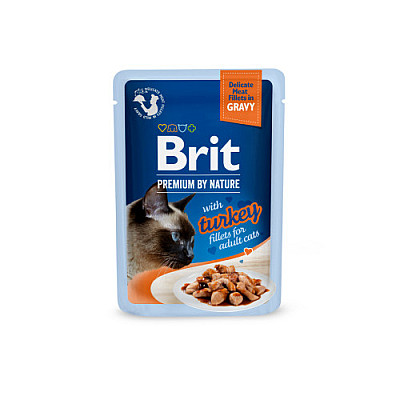 Корм вологий Brit Premium Delicate Fillets in Gravy Turkey для котів філе в соусі індичка