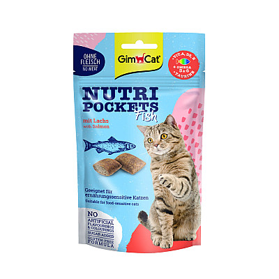 Ласощі GimCat Nutri Pockets Fish для котів з лососем