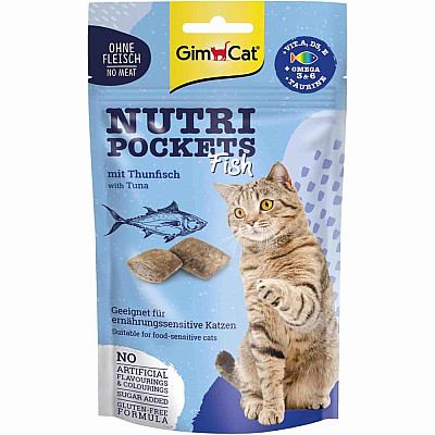 Ласощі GimCat Nutri Pockets Fish для котів з тунцем