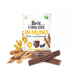 Ласощі для собак Brit Dental Stick Immuno для міцного імунітету, пробіотики та кориця, 7 шт, 251 г