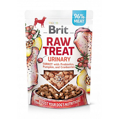 Ласощі для собак Brit Raw Treat freeze-dried Urinary для профілактики сечокам'яної хвороби, індичка