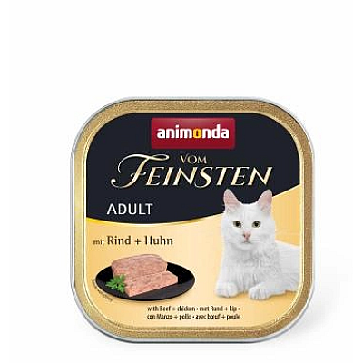 Паштет для кішок Animonda Vom Feinsten Adult with Beef + Chicken яловиччина курка