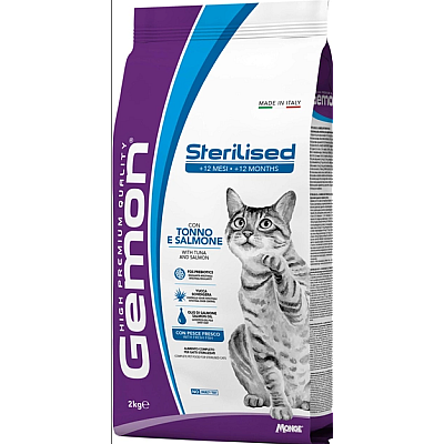 Сухий корм для котів Gemon Cat Sterilised тунeць з лососем
