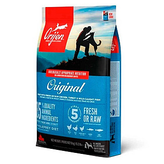 Сухий корм для собак усіх порід та всіх стадій життя Orijen (Оріджен) Original з м'ясом курчат та індички, 6 кг