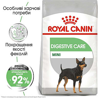 Royal Canin  Mini Digestive Care Сухой корм для взрослых собак мелких пород с чувствительным пищеварением в возрасте старше 10 месяцев, 3 кг