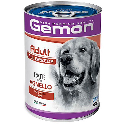 Вологий корм для дорослих собак усіх порід (паштет) Gemon (Джемон) Dog Adult Pate with Lamb з ягням