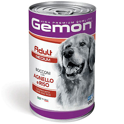 Gemon (Джемон) Dog Medium Adult Chunks with Chicken&Turkey - Вологий корм з куркою та індичкою для дорослих собак середніх порід (шматочки в желе)
