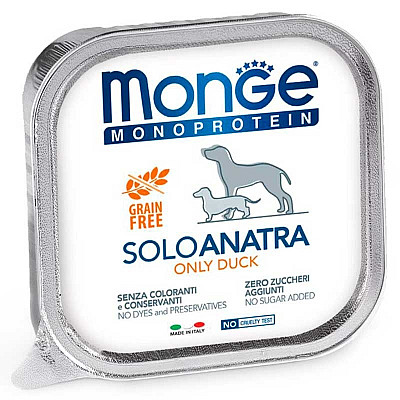 Monge (Монж) Monoprotein Dog Solo Only Duck – Монопротеїновий паштет з качкою для собак
