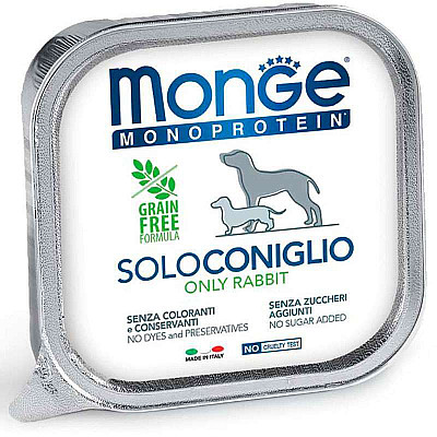 Monge (Монж) Monoprotein Dog Solo Only Rabbit – Монопротеїновий паштет з кроликом для собак