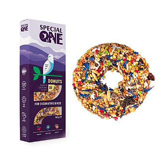 Special One Donuts - Пончики " Барбарис, волошка, кокос" для декоративних птахів, 60 г