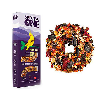 Special One Donuts - Пончики "Паприка, корква, кунжут" для декоративних птахів, 60 г