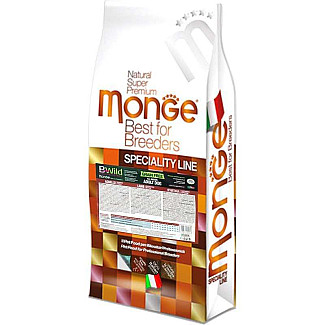 Беззерновий корм для дорослих собак різних порід Monge (Монж) BWild Grain Free Lamb Adult All Breeds з ягням, 15 кг