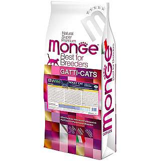 Сухий низькозерновий корм для дорослих котів Monge (Монж) BWild Low Grain Hare Adult Cat із м'ясом зайця, 10 кг