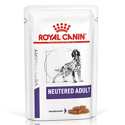 Royal Canin (Роял Канін) Neutered Adult in Gravy - Ветеринарна дієта для стерилізованих собак різних порід, схильних до набору зайвої ваги (шматочки у соусі)