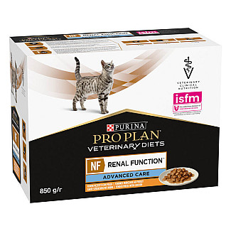 Вологий корм для кішок при при патології нирок Purina Pro Plan Veterinary Diets NF Renal Function Advanced Care з куркою,10х 85 г