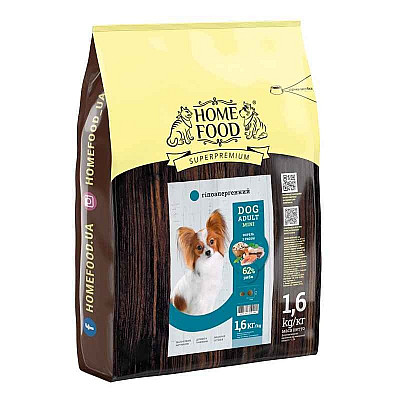 Сухий корм для собак дрібних порід Home Food (Хоум Фуд) DOG ADULT MINI Гіпоалергенний «Форель з рисом»