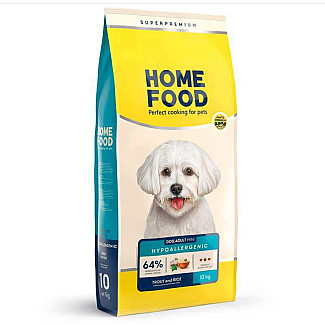 Сухий корм для собак дрібних порід Home Food (Хоум Фуд) DOG ADULT MINI Гіпоалергенний «Форель з рисом», 10 кг
