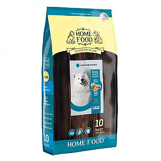 Сухий корм для собак середніх порід з білою шерстю Home Food (Хоум Фуд) DOG ADULT MEDIUM Гіпоалергенний «Форель з рисом», 10 кг