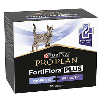 Pro Plan Veterinary Diets (Про План Ветеринарі Дієтс) FortiFlora Plus - Кормова добавка для підтримки мікрофлори кишківника у дорослих котів та кошенят, 1.5 г х30 шт