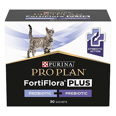 Pro Plan Veterinary Diets (Про План Ветеринарі Дієтс) FortiFlora Plus - Кормова добавка для підтримки мікрофлори кишківника у дорослих котів та кошенят