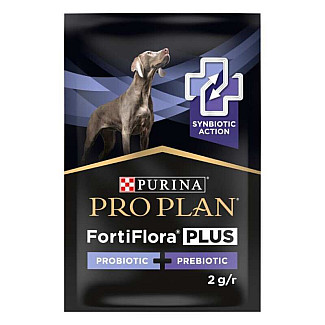 Pro Plan Veterinary Diets (Про План Ветеринарі Дієтс) FortiFlora Plus - Кормова добавка з пробіотиком для підтримки мікрофлори кишківника у дорослих собак та цуценят, 2 г х30 шт