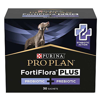 Pro Plan Veterinary Diets (Про План Ветеринарі Дієтс) FortiFlora Plus - Кормова добавка з пробіотиком для підтримки мікрофлори кишківника у дорослих собак та цуценят, 2 г х30 шт