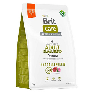 Brit Care (Бріт Кеа) Hypoallergenic Adult Small Breed - Сухий монопротеїновий корм з ягням для собак малих порід, 3 кг